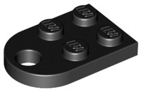 LEGO 3176 Пластина с отверстиями 3x2 черная 1 шт. U