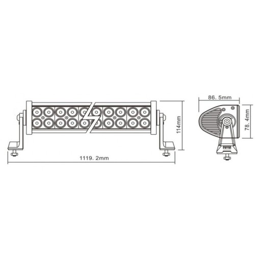 Lampa dalekosiężna cree LED IP67 240W combo