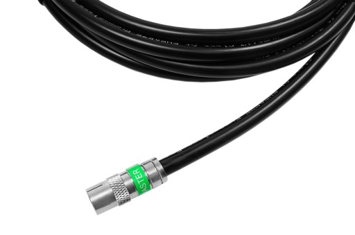 Gotowy kabel antenowy Wtyk TV i Gniazdo Antenowe 3m czarny PREMIUM