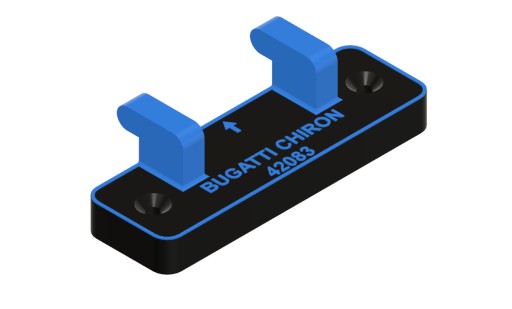 UCHWYT ŚCIENNY NA MODEL KLOCKÓW TECHNIC BUGATTI CHIRON + WKRĘTY