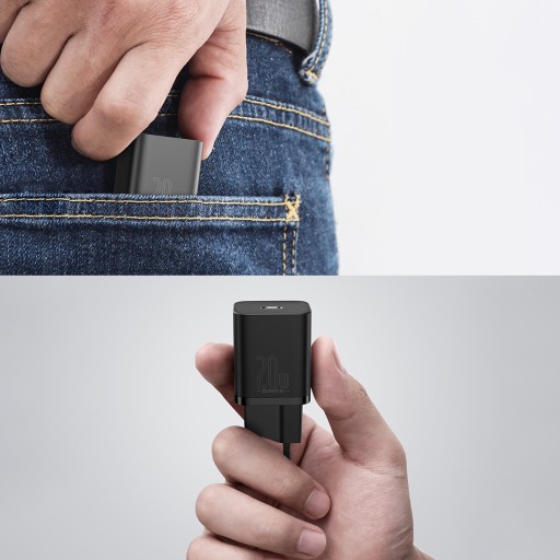 Универсальное быстрое зарядное устройство Baseus, USB-C 3A 20 Вт, сетевой адаптер