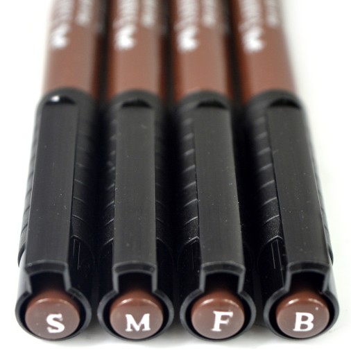 Ручка FABER-CASTELL Artist Pen PITT 4 шт. СЕПИЯ