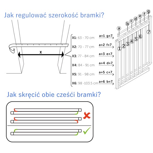 Bramka ochronna zabezpiecz przykr 63-103,5cm REER