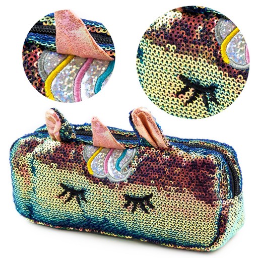СУМКА-КАРАНДАШ ТУБКА КОСМЕТИЧЕСКАЯ СУМКА UNICORN HOLO