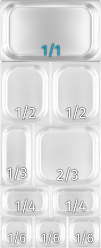 POJEMNIK GN 1/2 200 MM ZE STALI NIERDZEWNEJ GASTRONOMICZNY 11.6 L TECHNICA