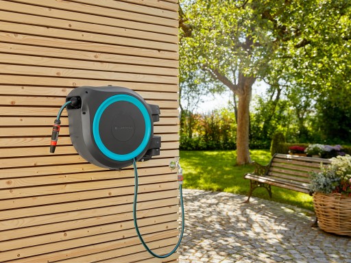 Bęben naścienny Gardena RollUp M/L wąż 25m 13mm Odporny na mróz Całoroczny