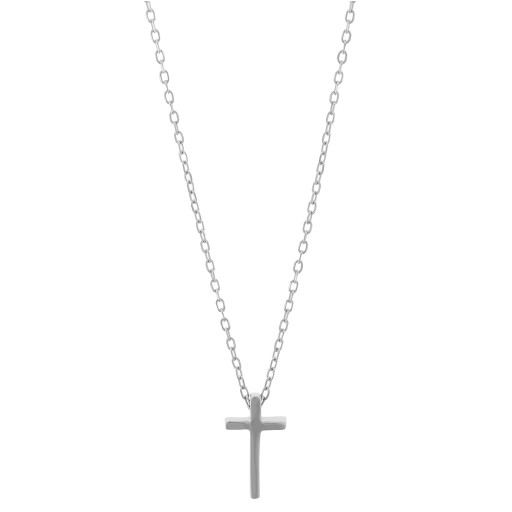 Серебряная цепочка, комплект колец CROSS CONFIRMATION, серебро 925 пробы