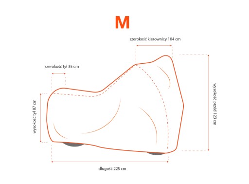 Брезентовый чехол на мотоцикл POLISH PRODUCT, M