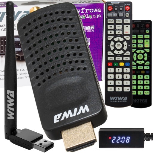 HEVC DVB-T2 НАземный ТВ-ДЕКОДЕР + АНТЕННА WIFI