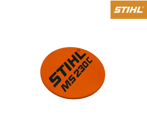 TABLICZKA Z TYPEM URZĄDZENIA STIHL MS 230 C EMBLEMAT ORYGINAŁ