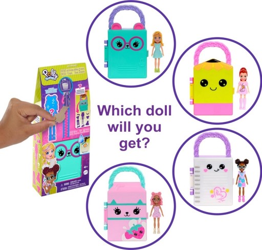 Polly Pocket Little Portable Stylist Wardrobe + аксессуары для набора кукол желтый