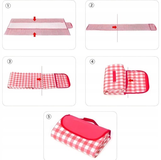 Коврик для пикника BLANKET водонепроницаемый 200x200см с утеплителем BEACH с ручкой
