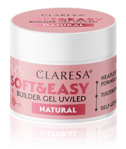 CLARESA SOFT & EASY BUILDER GEL СТРОИТЕЛЬНЫЙ ГЕЛЬ С ТИКСОТРОПИЯ НАТУРАЛЬНЫЙ 45G