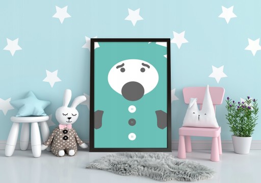 OBRAZ PLAKAT W RAMIE 33x43 cm Jeż PD052