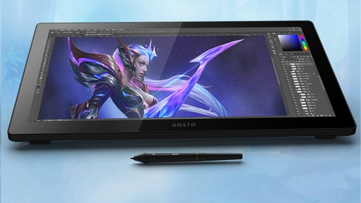 Графический планшет BOSTO X7 i7 + 16 ГБ + 512 ГБ, компьютер 2 в 1, Windows, 21,5 дюйма