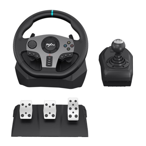 Игровое рулевое колесо PXN V9, педали коробки передач