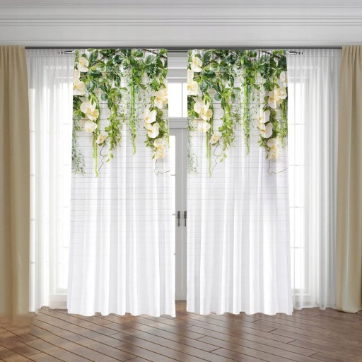 Rośliny winorośli Druk cyfrowy Blackout 107x213cm