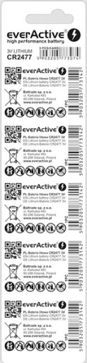 ЛИТИЕВАЯ БАТАРЕЯ EVERACTIVE CR2477