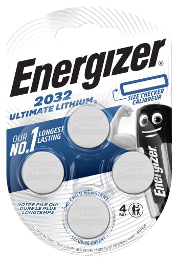 CR2032 ENERGIZER Ultimate Lithium 3V 4 шт. литиевая батарея CR 2032.