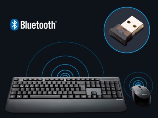 НАБОР БЕСПРОВОДНОЙ QWERTY-КЛАВИАТУРЫ БЕСПРОВОДНАЯ МЫШЬ MEDION BLUETOOTH