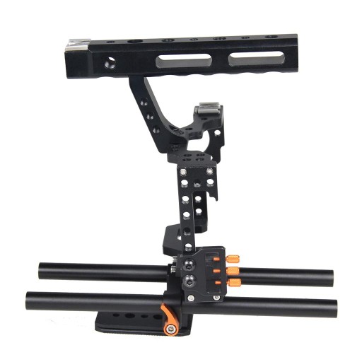 Алюминиевая клетка DSLR Rod Rig Camera Video + держатель