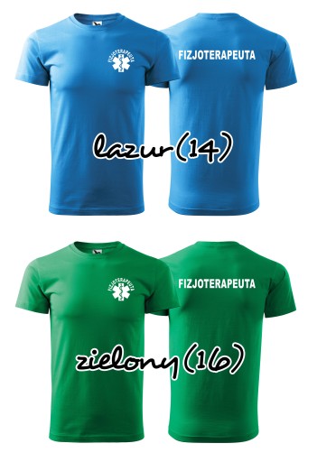 koszulka FIZJOTERAPEUTA medyczna KOLORY L