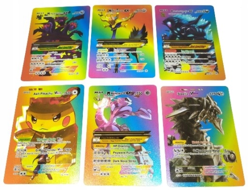 ЗОЛОТЫЕ КАРТЫ POKEMON RAINBOW 55 ШТ. КОЛЛЕКЦИОННЫЕ
