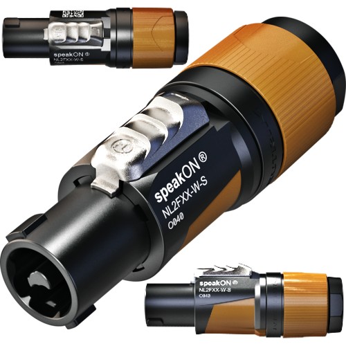 2-контактный разъем SPEAKON для кабеля NEUTRIK NL2FXX-W-S.