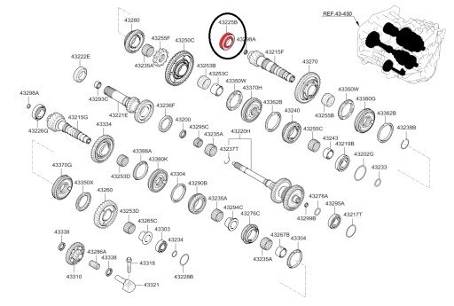 ПОДШИПНИК КПП KIA HYUNDAI 4322524300