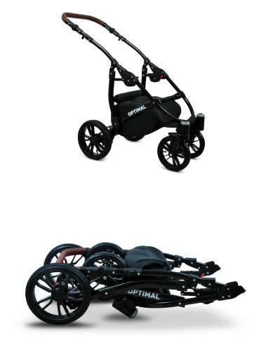 Коляска BabyLux OPTIMAL ALU 2в1, гондольная коляска с сумкой, легкая