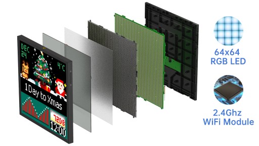 DIVOOM PIXOO 64 BLUETOOTH WI-FI ПИКСЕЛЬНАЯ РАМКА ART