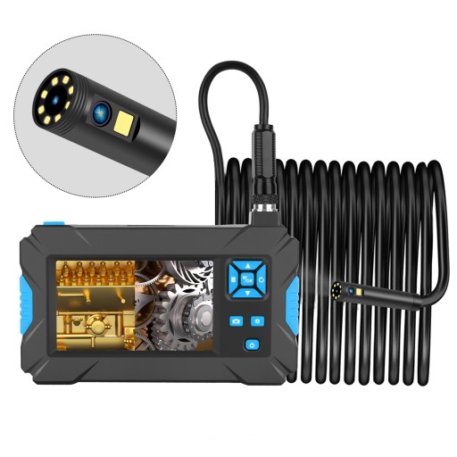 Инспекционная камера Эндоскоп DUO LCD HD 4,3 дюйма 2xFHD 8 мм 10 м 9 светодиодов ДВЕ КАМЕРЫ