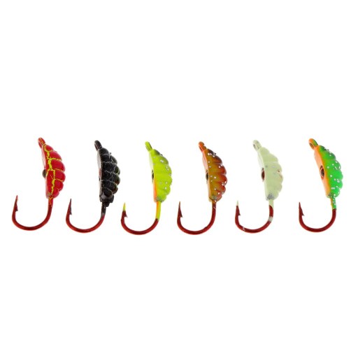 6pcs/pack Artificial Fishing Lure Jigs Head Fishing Hook Set