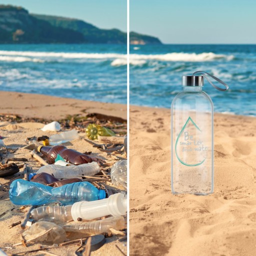 XAVAX Стеклянная бутылка для воды 1л, мятная