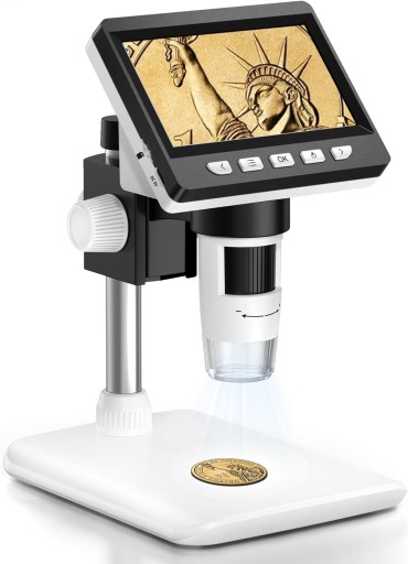 MIKROSKOP CYFROWY LCD PRZYBLIŻENIE 1000X EDUKACYJNY NAUKOWY HD 1080P USB SD