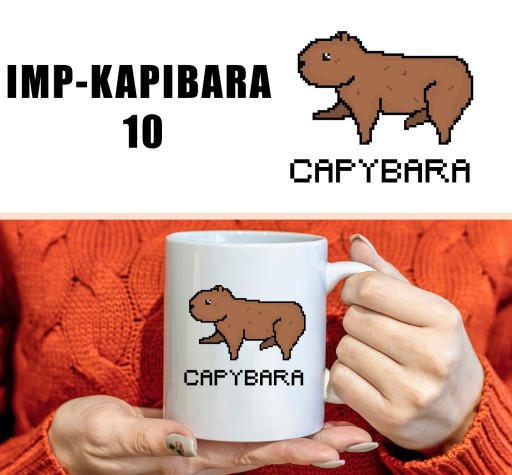 БЕЛАЯ КРУЖКА С ПРИНТОМ IMP-KAPIBARA 01 ПОДАРОК