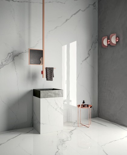 ПЛИТКА CALACATTA 120X120 ГЛЯНЦЕВЫЙ БЕЛЫЙ МРАМОР 3 G