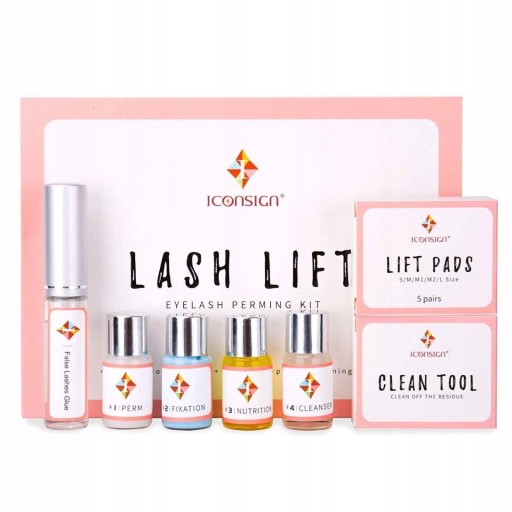 Zestaw XXL lifting laminacja trwała rzęs ICONSIGN pełny zestaw do laminacji