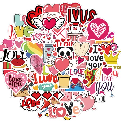 СТИКЕР-БОМБА СТИКЕРЫ MIX LOVE 50 шт.