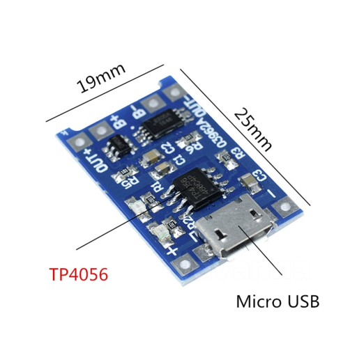 SUPER Зарядное устройство для TP4056 microUSB Li-Ion, защищенное.