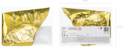 BALONY FOLIOWE GWIAZDKI ZŁOTE GWIAZDKA ZŁOTA NA URODZINY 25 CM 25 SZTUK