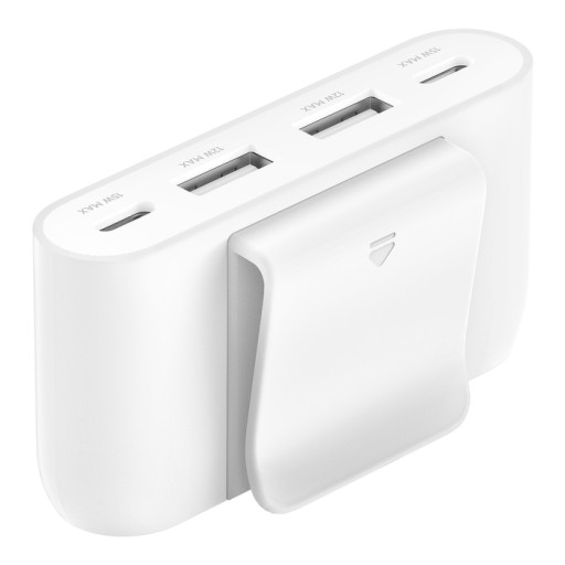 4-портовый USB-удлинитель питания Belkin 2xC 2xA 30 Вт, белый