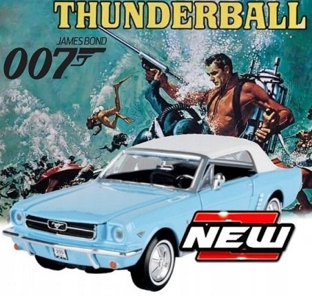 MUSTANG 1/2 1964 Джеймс Бонд 007 THUNDERBALL 1:24 Motormax 79855