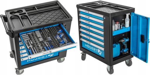 HOGERT HT7G050 ТЕЛЕЖКА ДЛЯ ИНСТРУМЕНТОВ 544 предмета ПРОФЕССИОНАЛЬНЫЙ БОЛЬШОЙ НАБОР