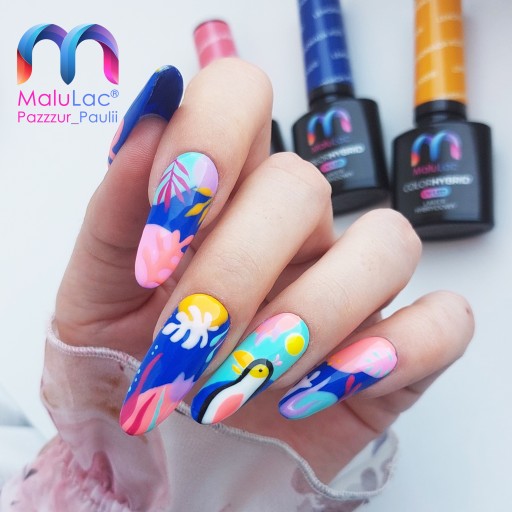 12x MaluLac Lakier hybrydowy baza top + KUFEREK