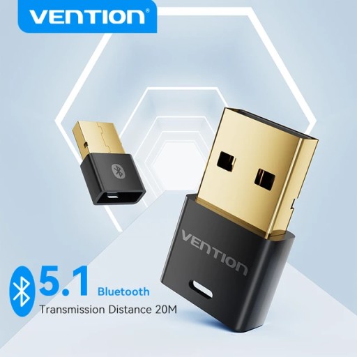 USB firmy Vention Bluetooth 5.0 Win8/10 Drive Free Adapter do mysz