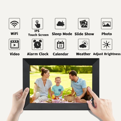 Цифровая фоторамка 10,1 дюйма, Wi-Fi, 1280x800, 16+32 ГБ