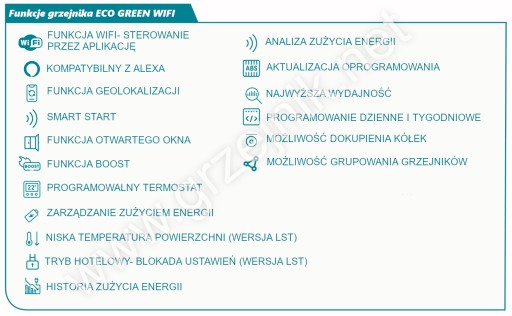 Электрический масляный радиатор ECO GREEN ULTRA WIFI 1330 Вт