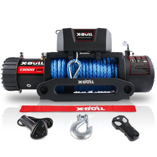 ЭЛЕКТРОМОБИЛЬНАЯ ЛЕБЕДКА X-BULL 13000 6Т ЭВАКУАТОР 12В СИНТЕТИЧЕСКИЙ 4X4
