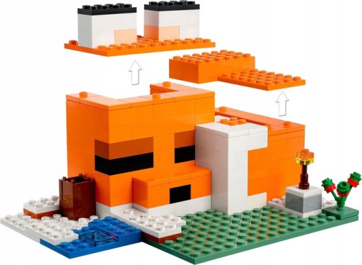 LEGO Minecraft 21178 Fox Habitat Drown Zombie House Коттедж Меч Меч